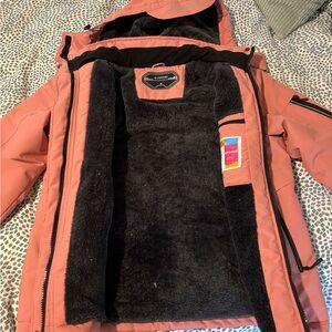 Women's Pink Ski Jacket with Black Lining